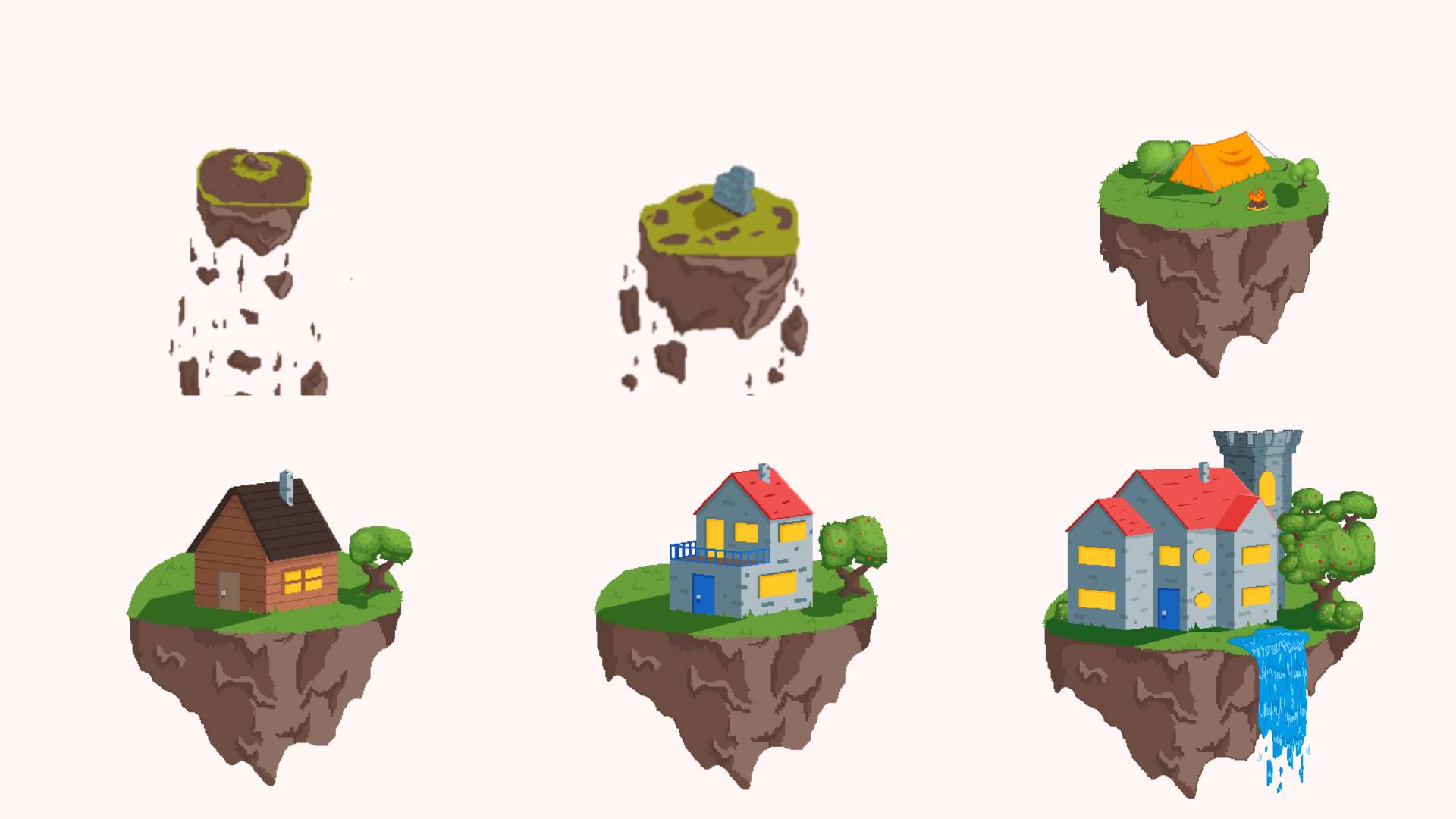 Prototypes of digital game assets levels 2