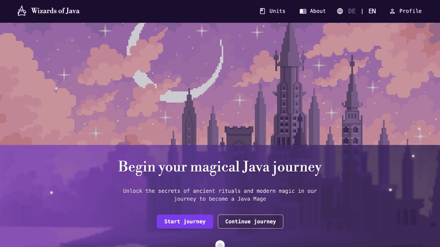 Homepage of Wizards of Java
