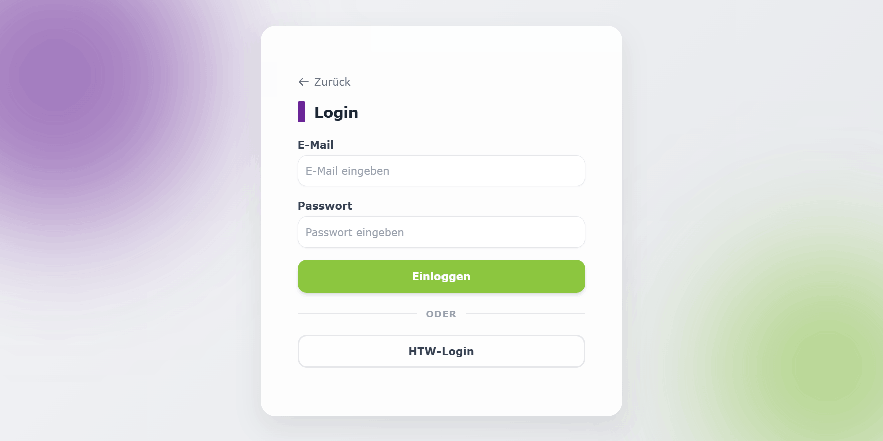 Login Screen